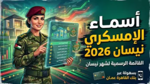 أسماء المستفيدين من الإسكان العسكري لشهر نيسان 2026 في الأردن: القوائم الجديدة ورابط الاستعلام المباشر